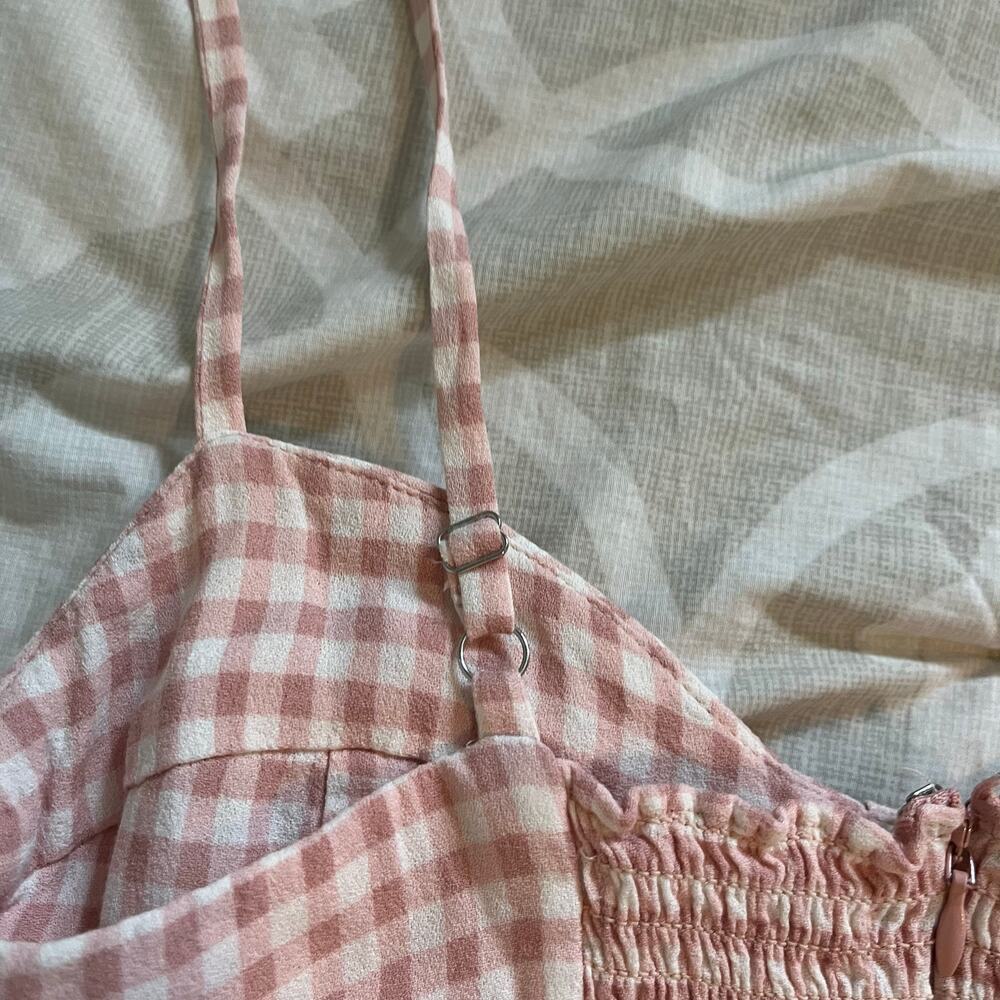 Reformation Pink Gingham Midi Dress - Picture 10 of 11